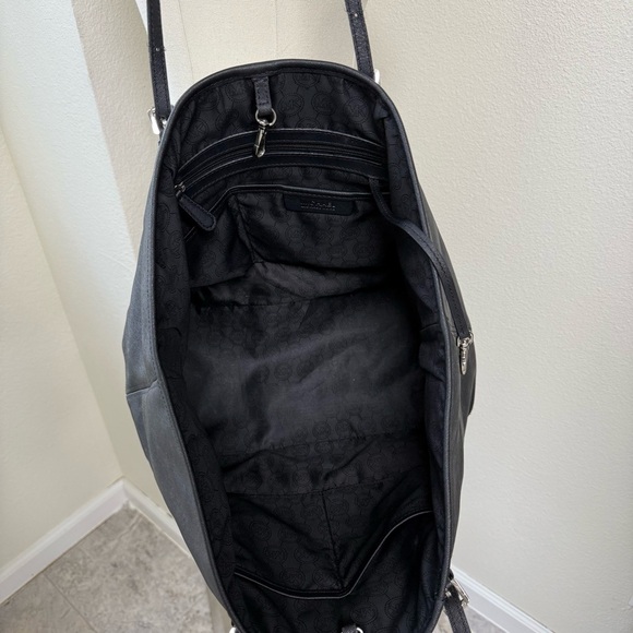 Michael Kors Black and White Jet Set Travel Large Saffiano Leather Open Tote Bag - Picture 2 of 9